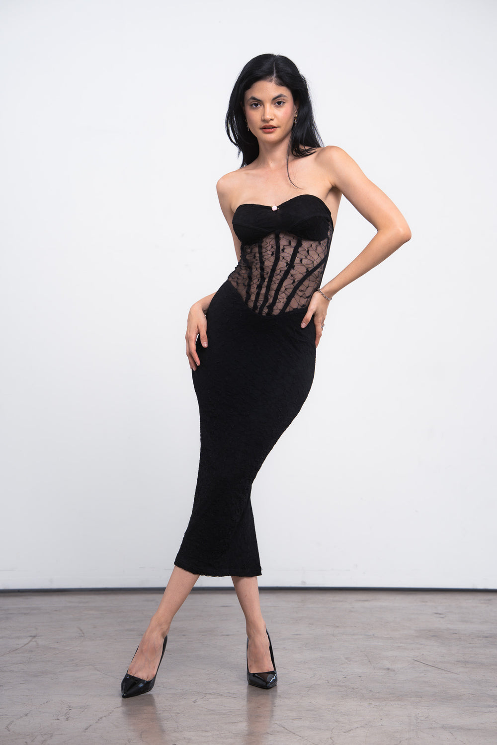 Cleo Lace Midi Dress