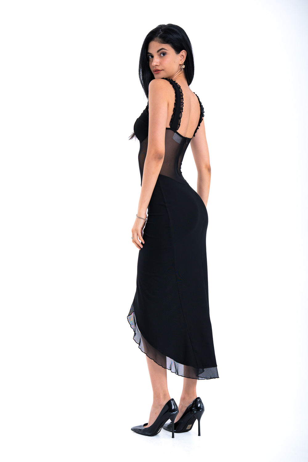 Selma Mesh Midi Dress