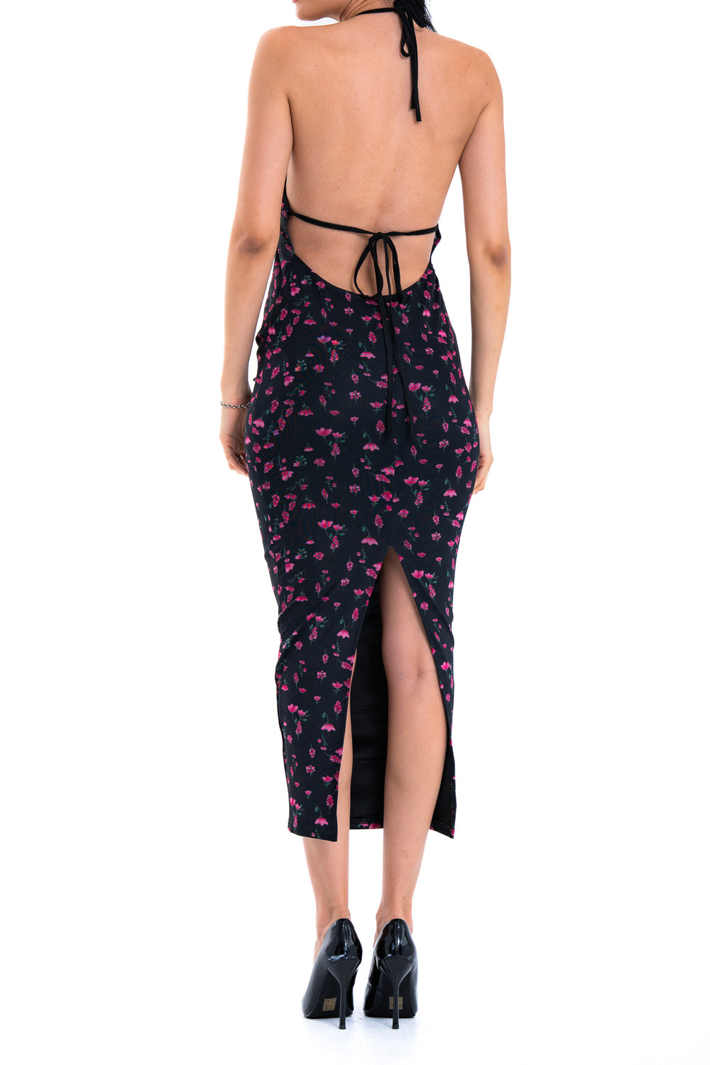 Wild Rose Cutout Midi Dress