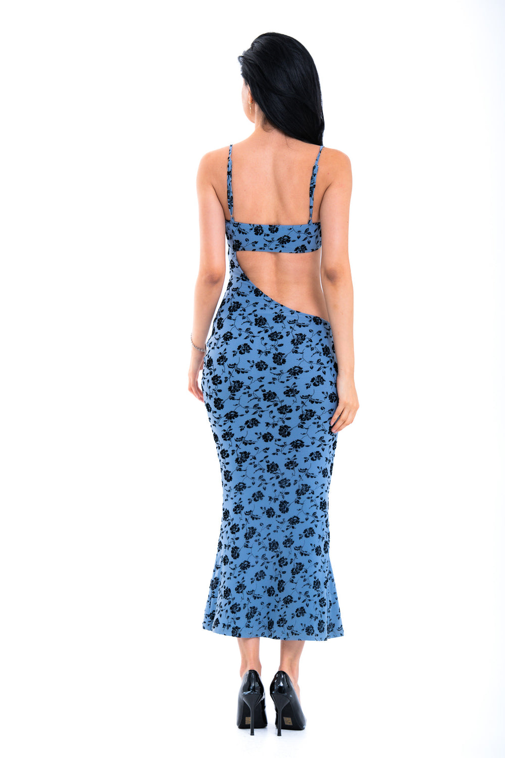 Floral Bloom Cut-Out Maxi Dress